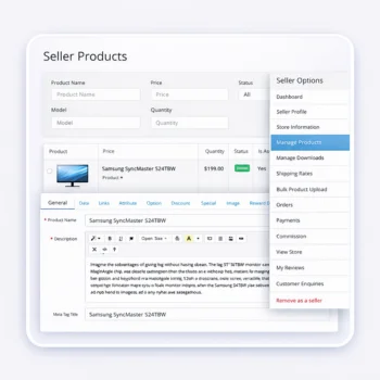 sellers manage products