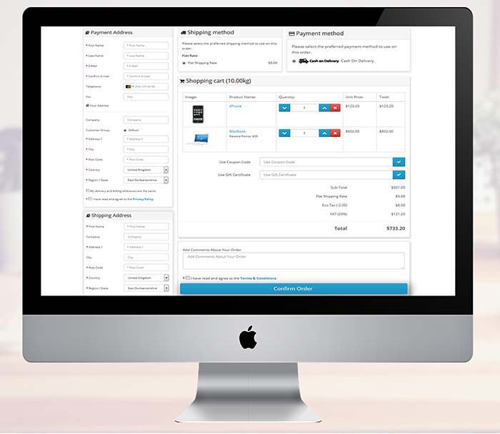 one page checkout